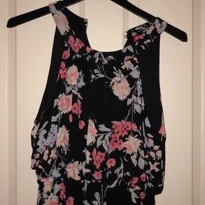 Elle Flowery Flowy Dress High Front - Low Back